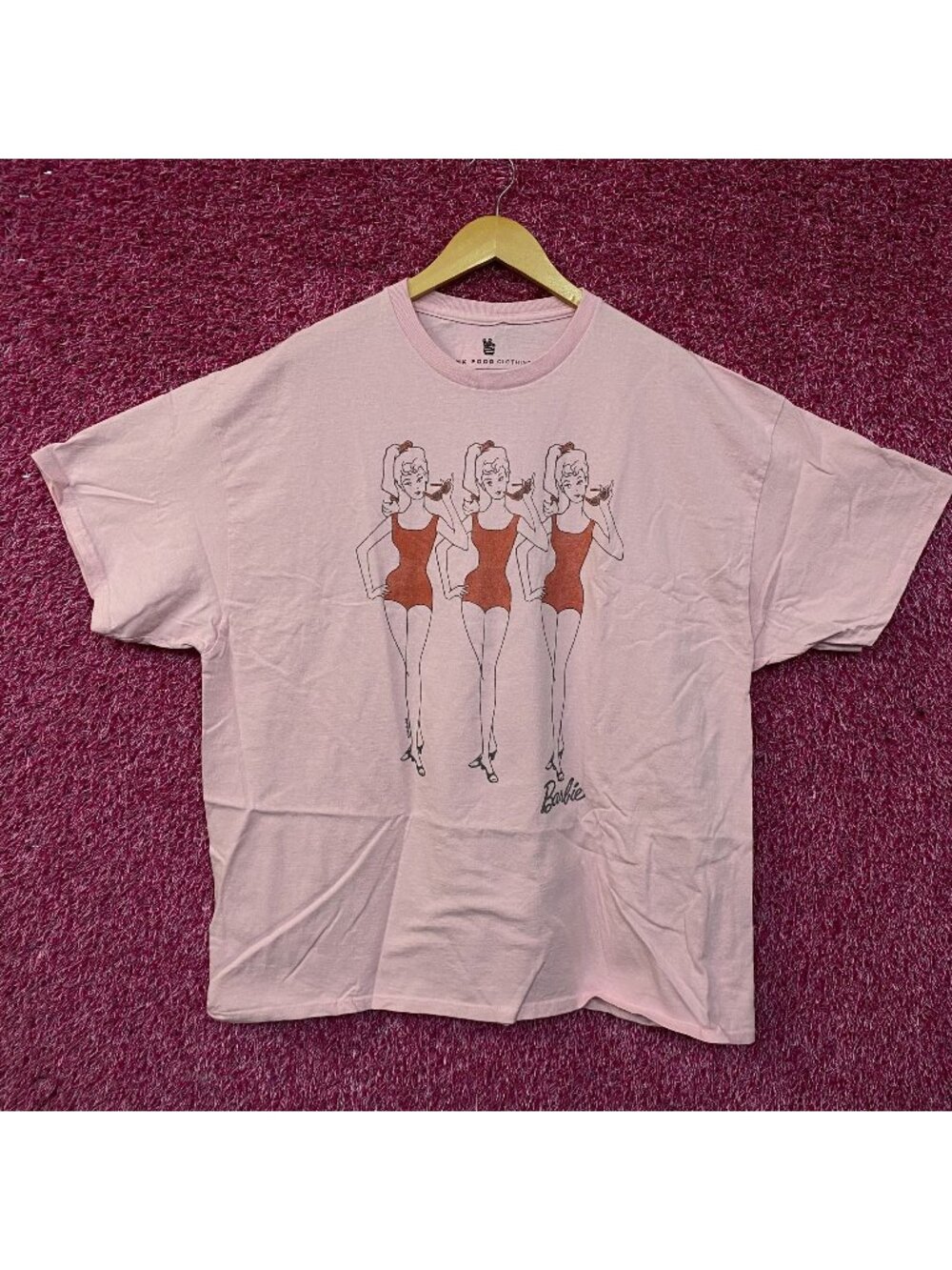 Junk Food Clothing Barbie Doll Retro Graphic Oversized T-Shirt S/M
